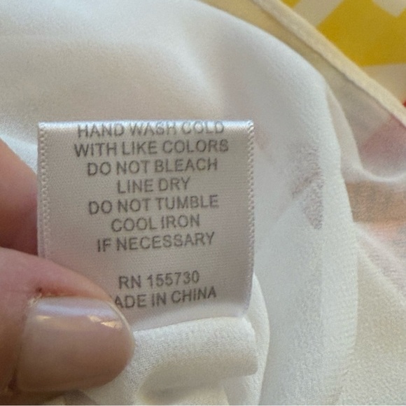 Rose + Olive Artsy Sleeveless Blouse Medium Colorful Abstract Boho Wearable Art - Picture 9 of 9